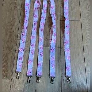 Pink Skull Lanyards Lot of 5 (See description)